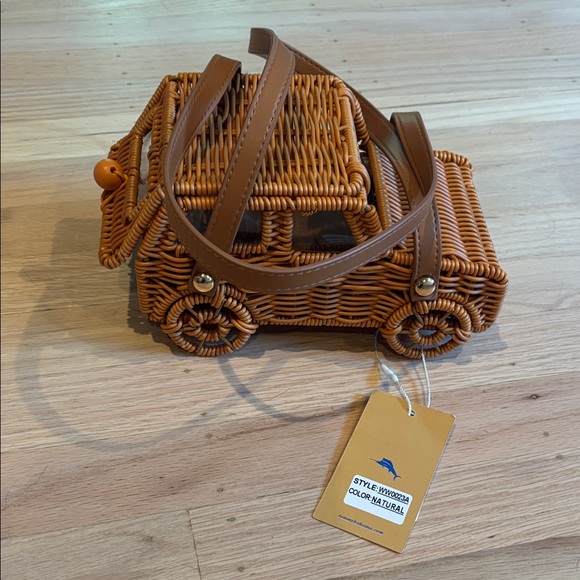 NWT Viral Tommy Bahama Wicker Jeep Handbag - Picture 2 of 8